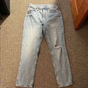 Women's Light Blue Straight Leg Jeans